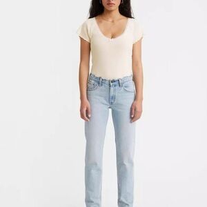 Light Blue Levi’s middy straight Women's Jeans